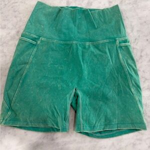 Born Primative Acid Wash High Waist Teal Women's Shorts Never Worn NWOT